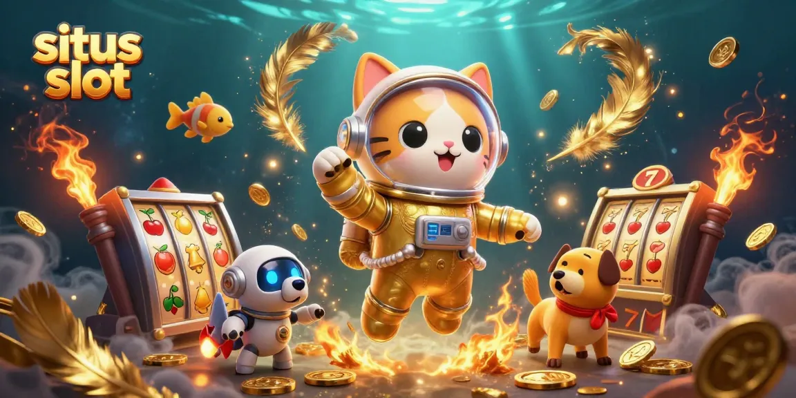 Gali situs slot dengan gambar kucing astronaut dan anjing robot di ruang angkasa.