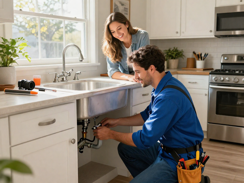 Leak repair Fort Worth service by professional plumber inspecting home plumbing for leaks.