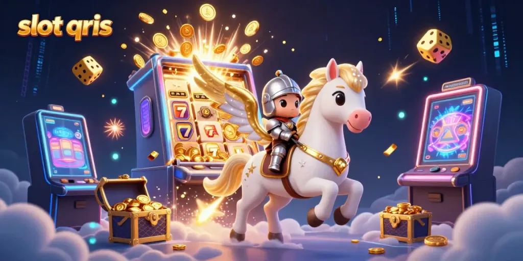 Spin the reels with slot qris featuring celestial characters and vibrant casino elements.