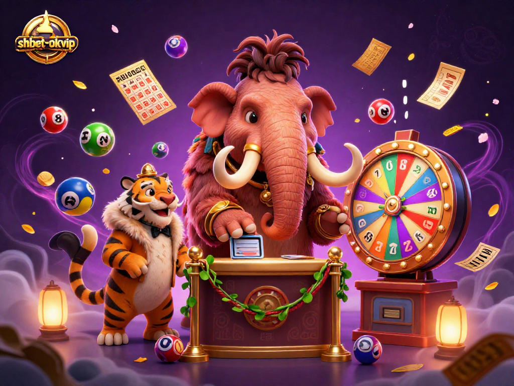 Engage with shbet-okvip's vibrant 3D casino scene featuring dynamic slot and gaming elements.