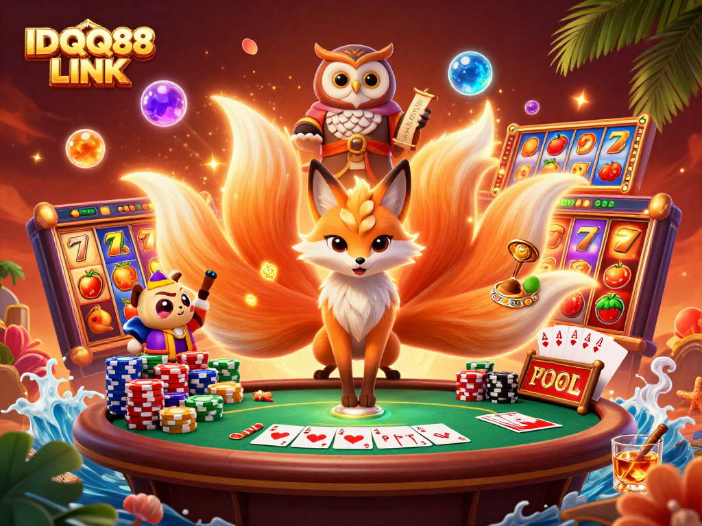 Engage with IDQQ88 LINK as you explore vibrant slots and poker riches in this dynamic casino scene.