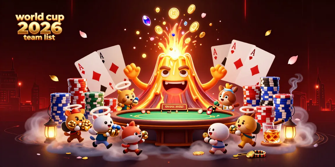 Win big with the world cup 2026 team list in this vibrant casino-themed illustration.