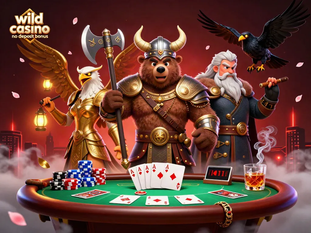 Win big using wild casino no deposit bonus in this 3D scene filled with action.