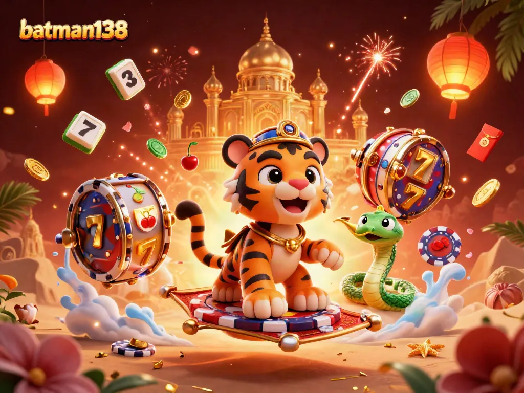 Engage with batman138 in a vibrant casino world filled with lucky symbols and animated characters.