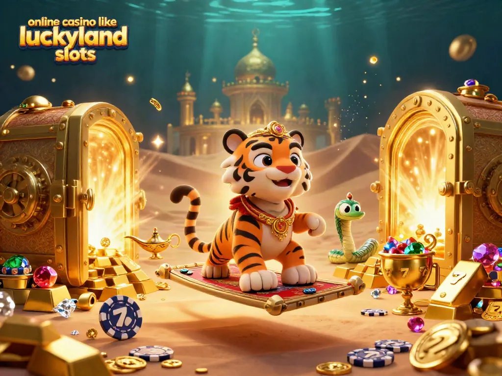 Play at an online casino like LuckyLand Slots with exciting games and vibrant graphics.