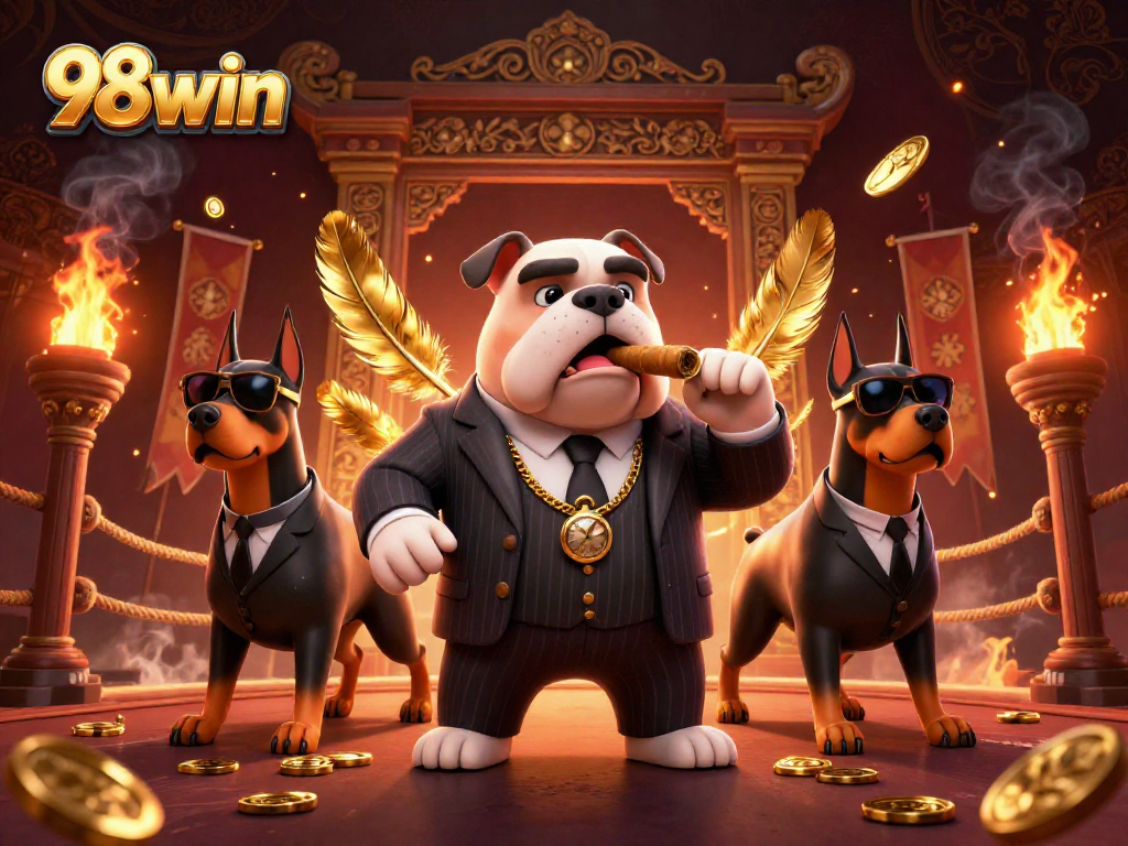 Experience the excitement of 98win online betting with immersive casino scenes and gambling elements.