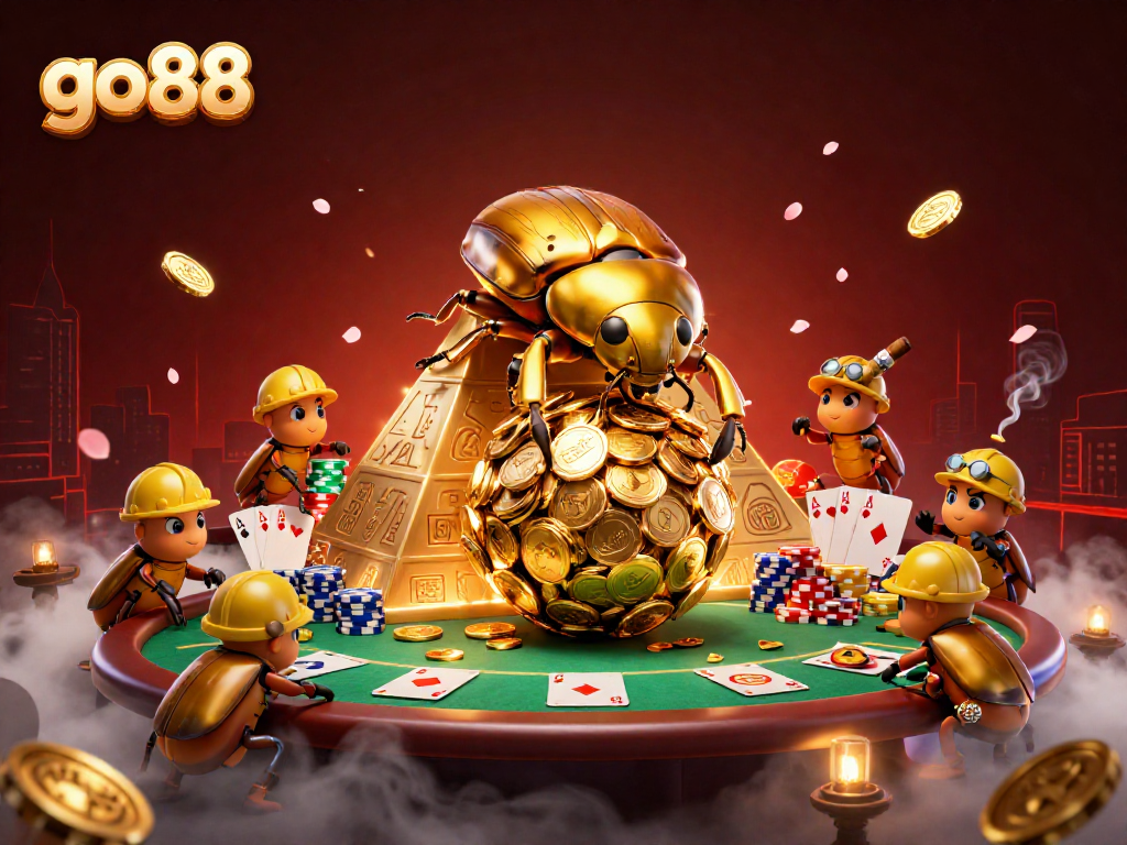 Experience thrilling gameplay with go 88, featuring golden beetles and poker excitement.