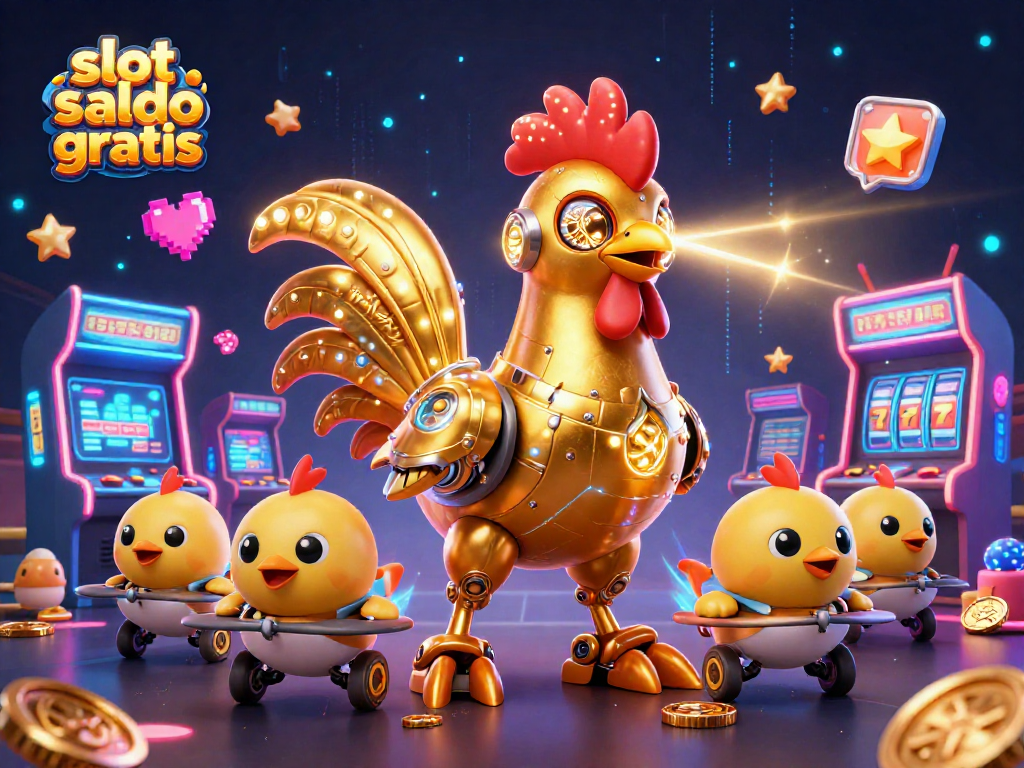 Experience slot saldo gratis with vibrant 3D characters and arcade elements in a dynamic casino environment.