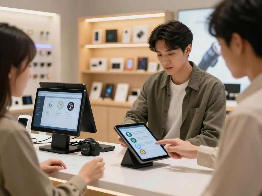 Best crypto payment processor in action during a retail transaction showcasing modern payment technology.