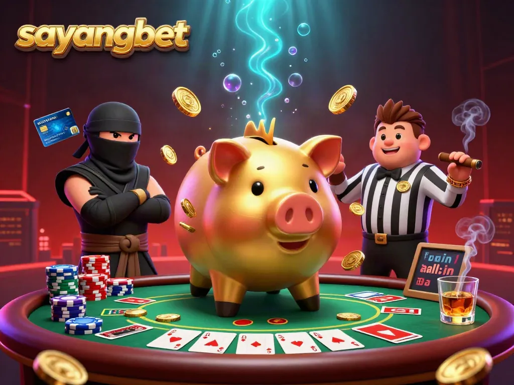 Experience the thrill of gaming with sayangbet featuring dynamic characters in a vibrant casino setting.
