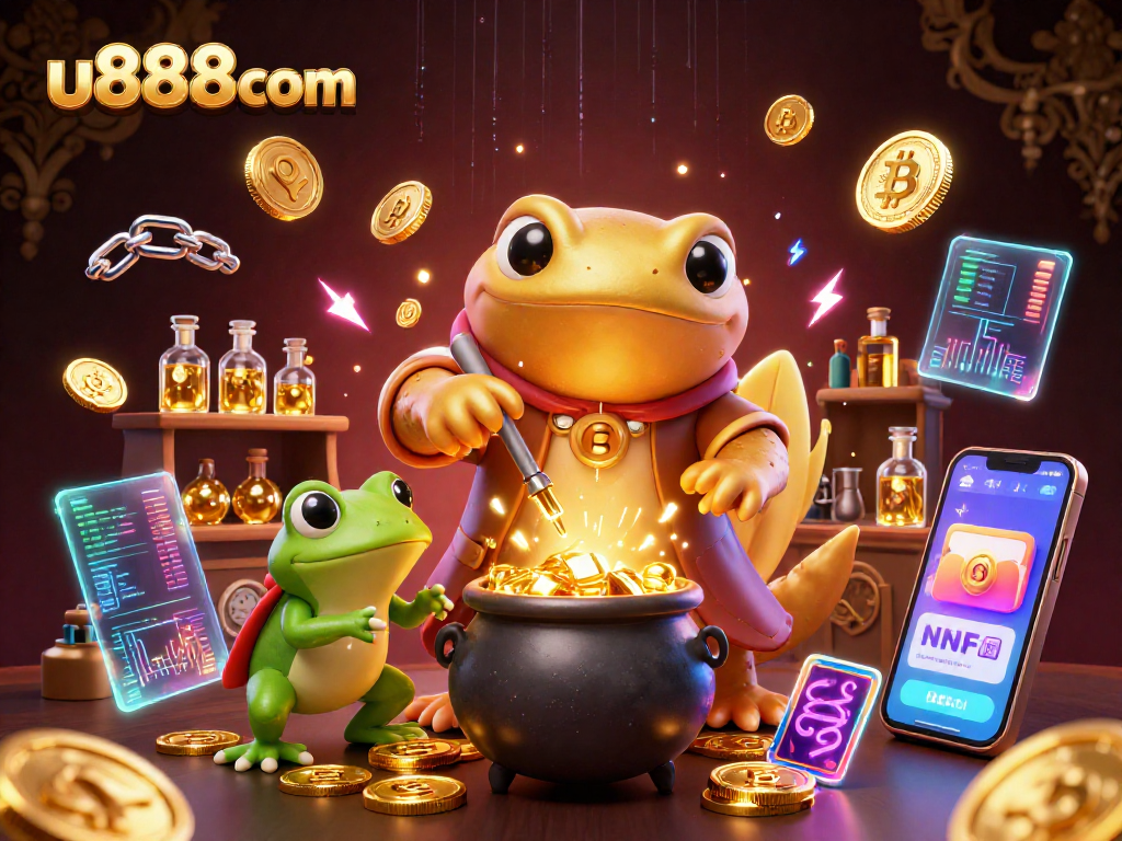 Win amazing rewards with u888com's vibrant 3D casino illustrations and crypto-themed designs.
