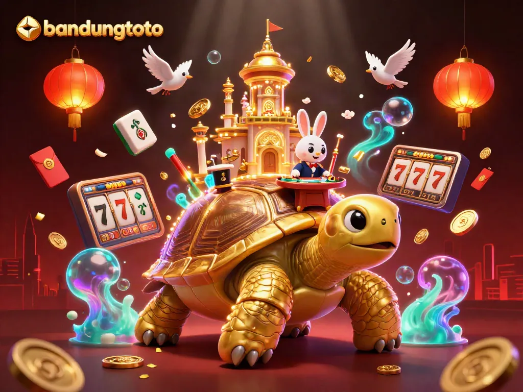 Engage in exciting gameplay at bandungtoto with slots and jackpots in a vibrant 3D scene.