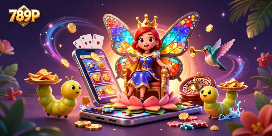 Experience the excitement with 789P as vibrant slots and games spring to life amidst a magical scene.